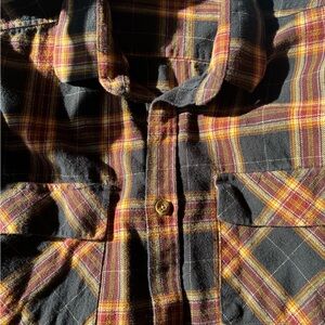 Plaid Men's Shirt - Black and Red